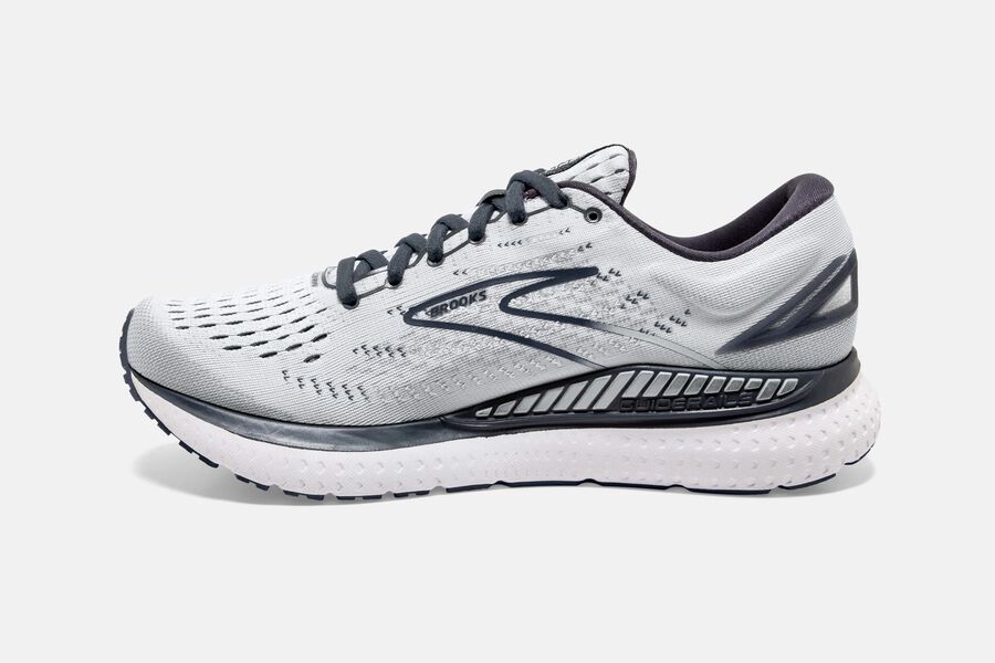 Brooks Israel Glycerin GTS 19 Road Running Shoes Womens - White/Grey - TQB-051342